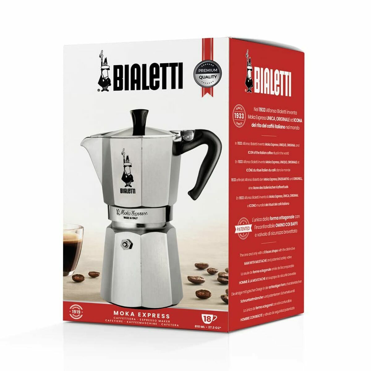 Bialetti Moka Pot srebrna (8 doza)