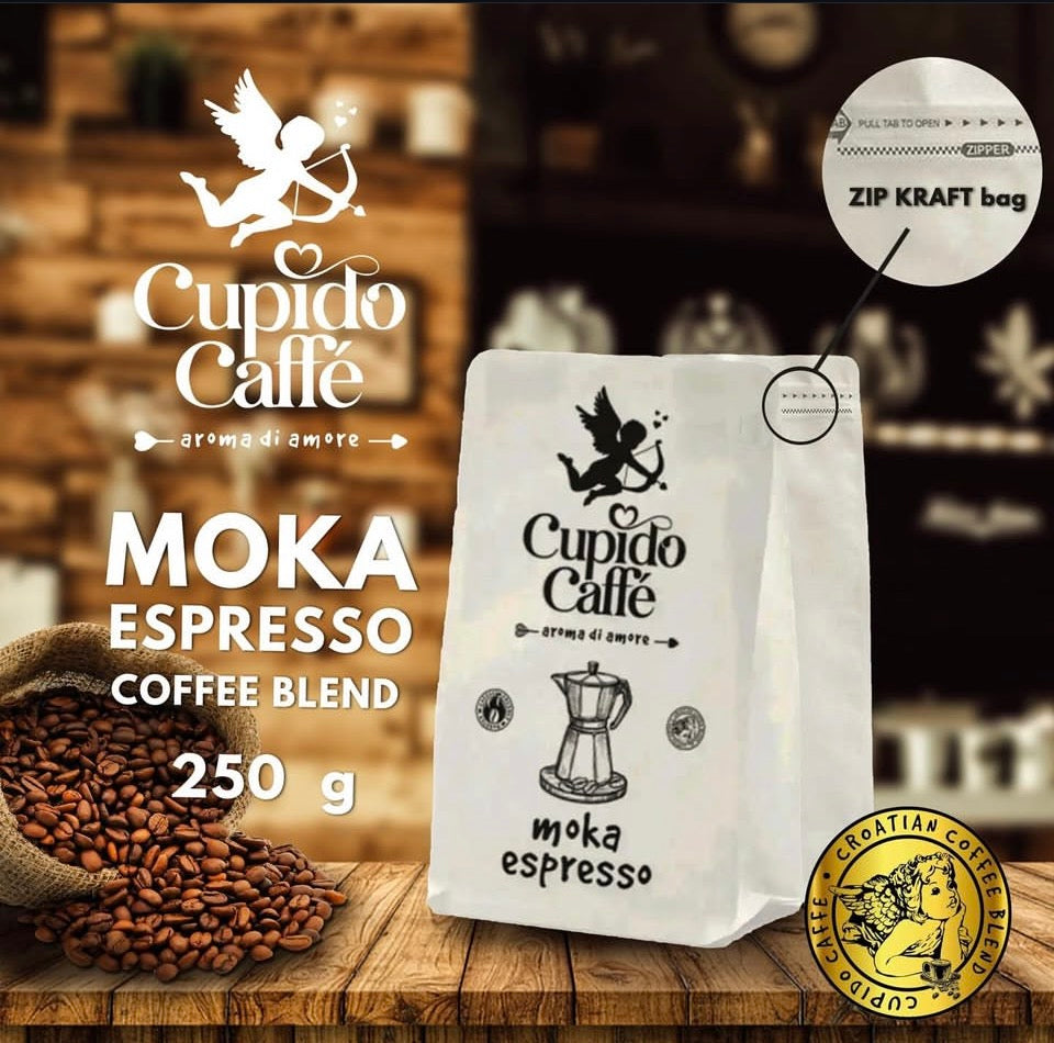 Cupido Caffé Moka Espresso Coffee Blend – 2 x 250g | Croatian Coffee Blend