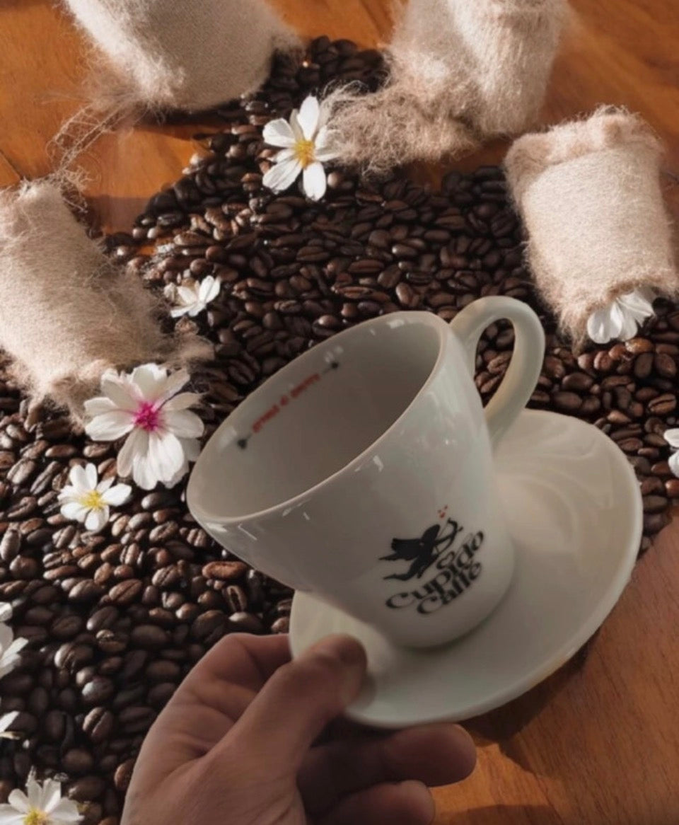 Bijela kava/čaj šalice Cupido Caffè (6 set)