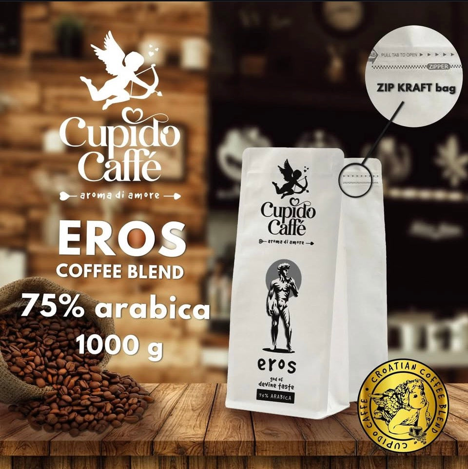 Cupido Caffé Eros Coffee Blend – 75% Arabica, 1000g