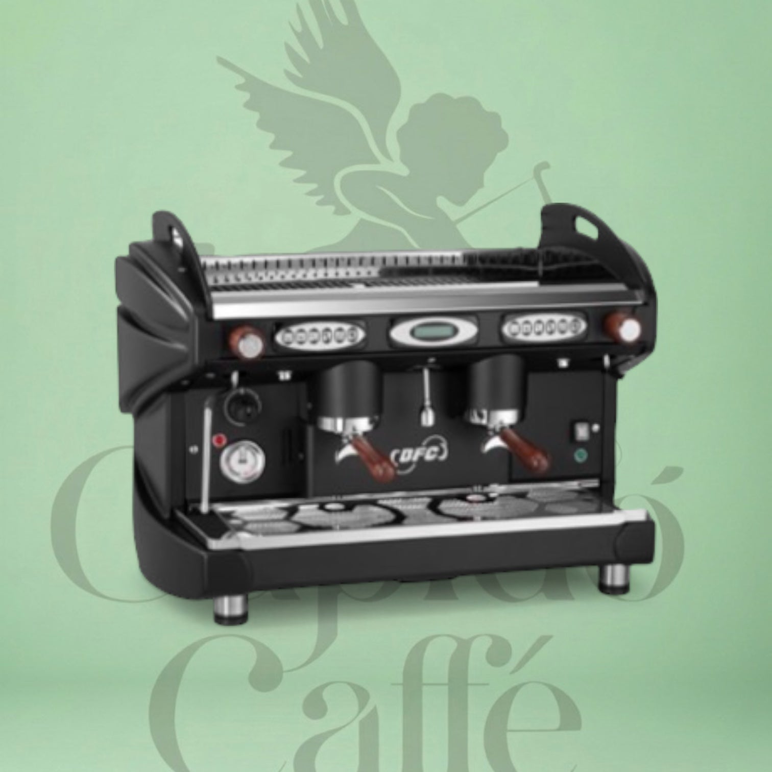 Lira Deep Black – profesionalni espresso aparat (mat crna + drvo)