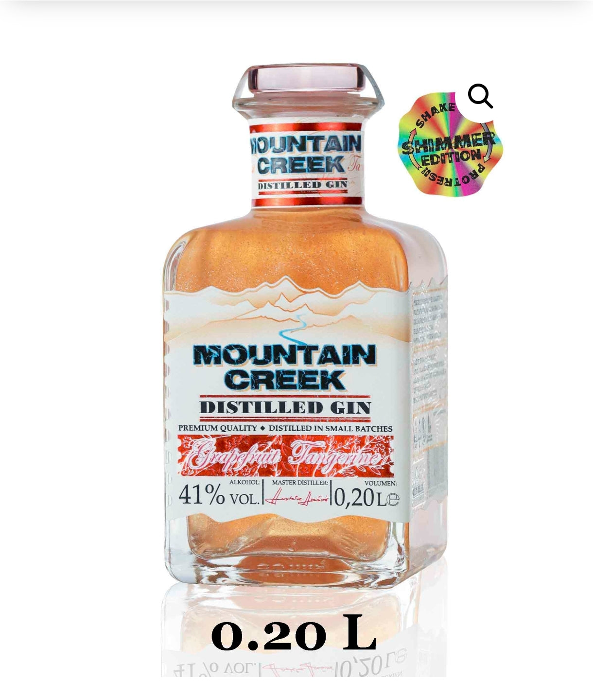 Mountain Creek Grapefruit & Tangerine Distilled Gin – Shimmer Edition, 0,20 L