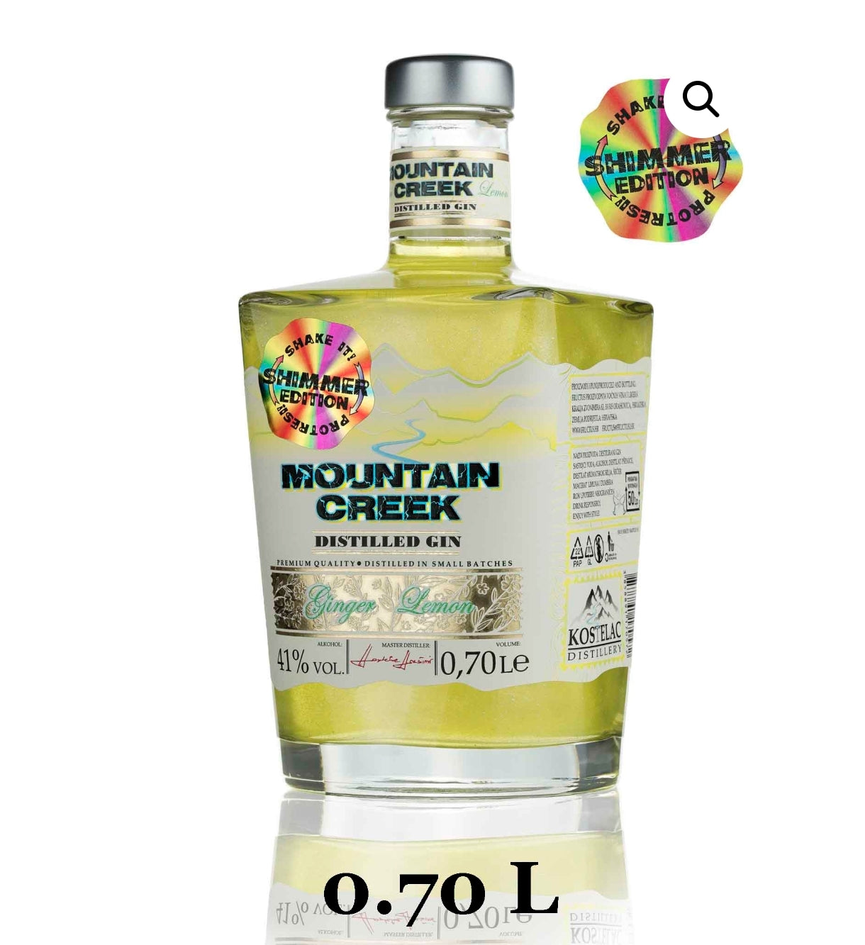 Mountain Creek Ginger & Lemon Distilled Gin – Shimmer Edition, 0,70 L