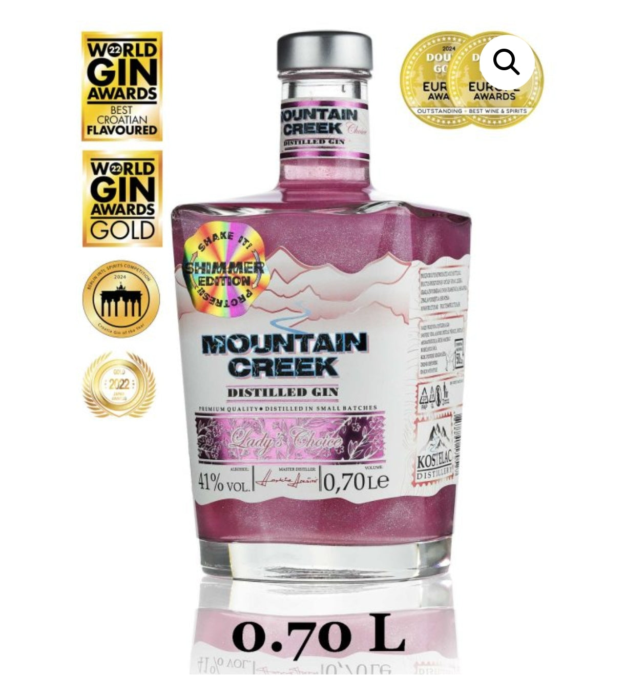 Mountain Creek Lady's Choice Distilled Gin – Shimmer Edition, 0,70 L